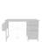 47.3"Office Desk With Power Outlet,3 Drawers,Side Pocket, Study Desk Easy To Assemble,Frame Stability Reversible For Home Desk, Company Computer Desk, Game Table,Vanity Table-1488952548