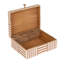 Boîte de rangement en résine rayée orange et blanche Jona-116469198