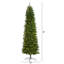 Arbre de Noël élancé vert pin artificiel avec lumières DEL-1334096158
