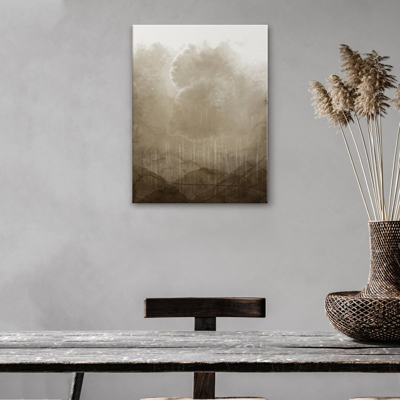 «Wautoma Abstract Neutral CL» par Chichi Decor, reproduction d'art sur toile tendue, H 40 po x l 30 po x P 1,5 po