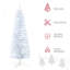Arbre de Noël artificiel enneigé 5 pi, arbre de Noël mince avec branches réalistes et base en plastique pour décoration d'intérieur-1338816252