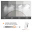Luminaire de salle de bain moderne 29 po à 4 lumières DEL avec éclairage à intensité variable chromé avec conception pivotante à 360 ° pour miroir et décoration de salle de bain