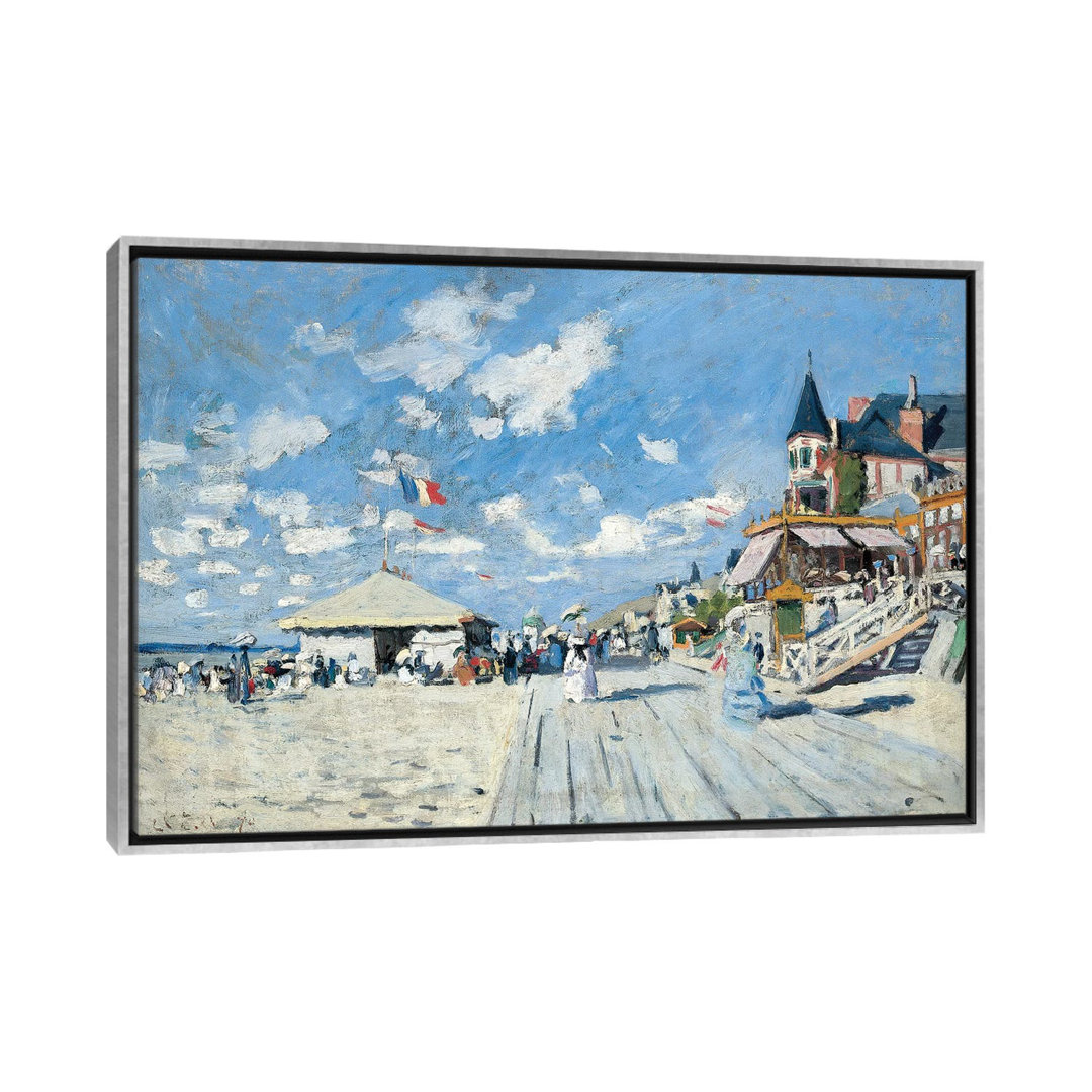" On The Beach At Trouville, 1870 " by Claude Monet East Urban Home Mat 