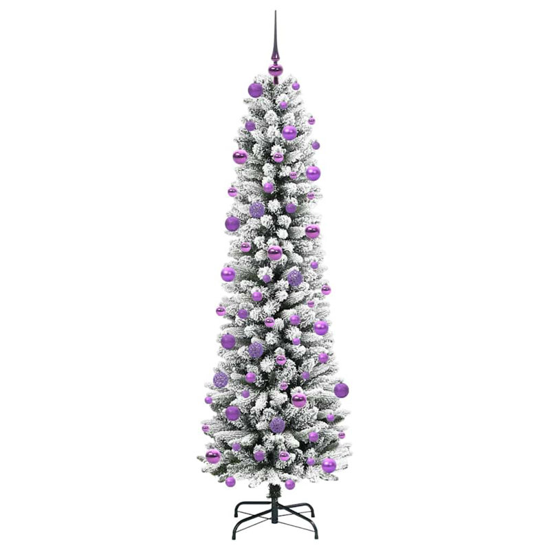 Artificial Christmas Tree with 300 LEDs, 6.89' H, Purple