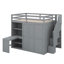 Lit mezzanine double avec garde-robe, bureau et étagères-1278771301