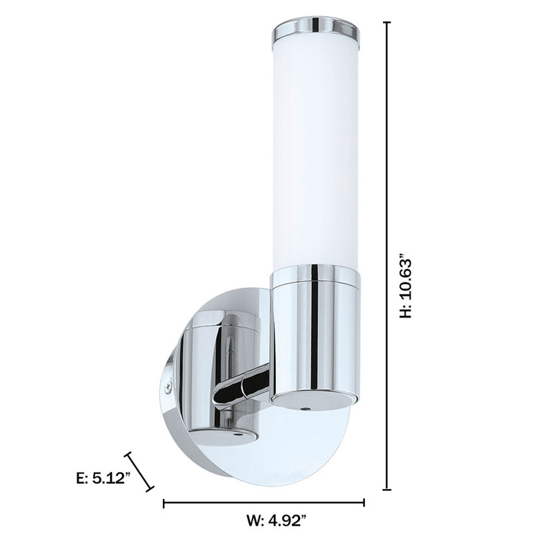 Melorie Armed Sconce, Chrome, 10.63" H x 28" W x 6.81" D