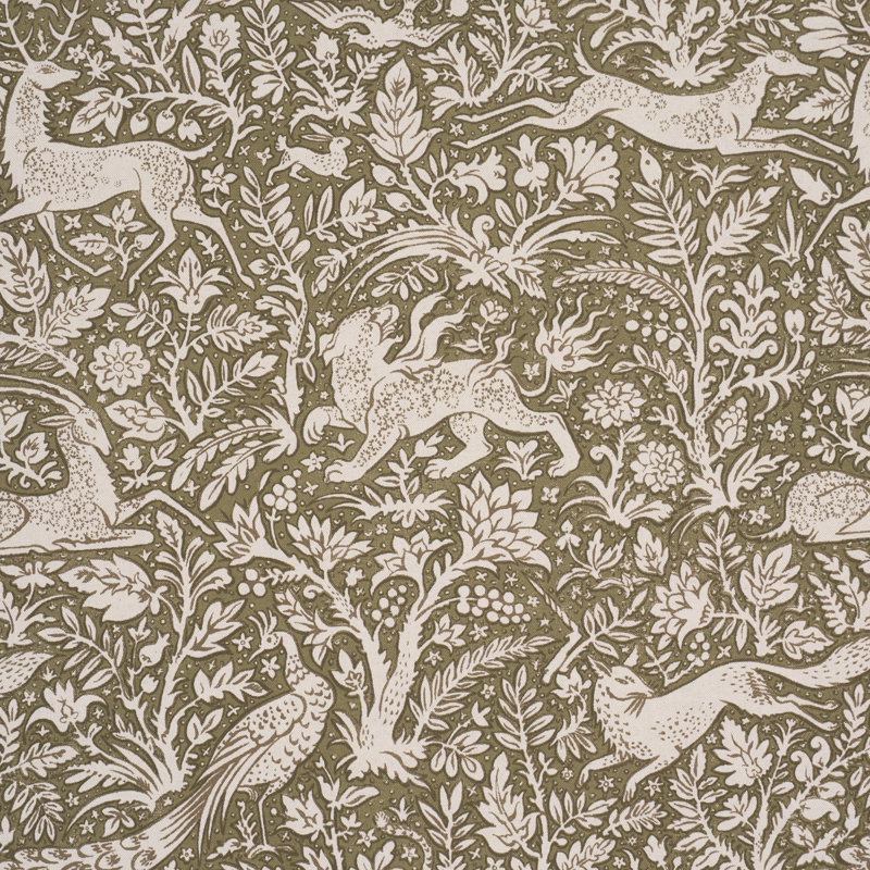 Khan's Park Fabric, Khaki Olive