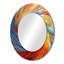 Spiral Symphony II - miroir décoratif spirales abstraites, miroir mural bleu, impression d'art en métal-121387115-121387811