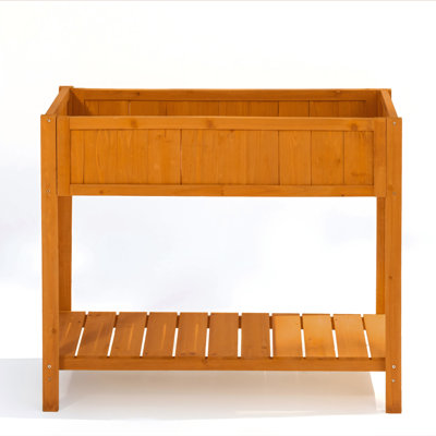 Wood Raised Garden Bed With Non-woven Liner