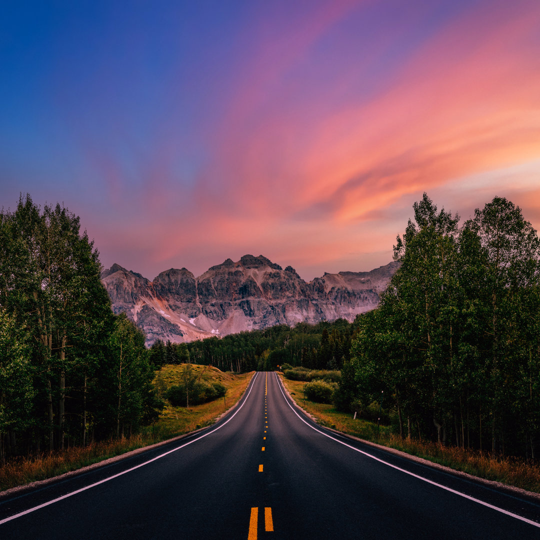 Escamilla Road Leading Towards Mountains - Wrapped Canvas Photograph