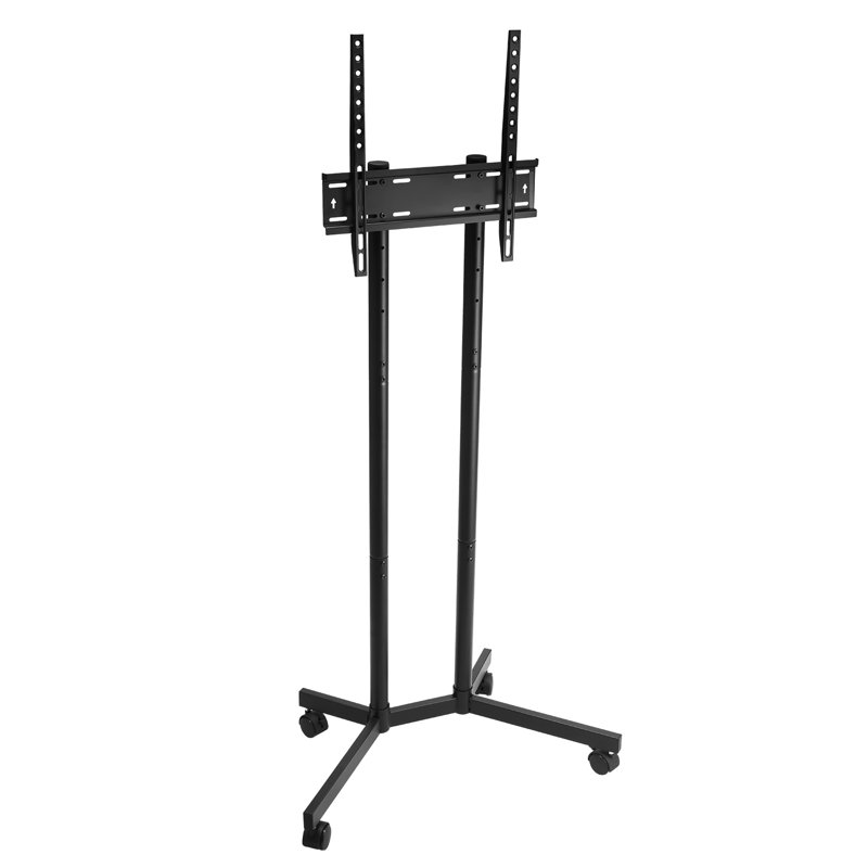 Meuble télé sur roulettes pour téléviseur de 32 à 65 pouces, moniteur portable sur roulettes, réglable en hauteur, supportant jusqu'à 88 lb, compatible universel, bureau idéal et plusieurs pièces
