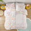 Ensemble de couette imprimée réversible en coton 4 pièces, violet, taille grand lit/queen
