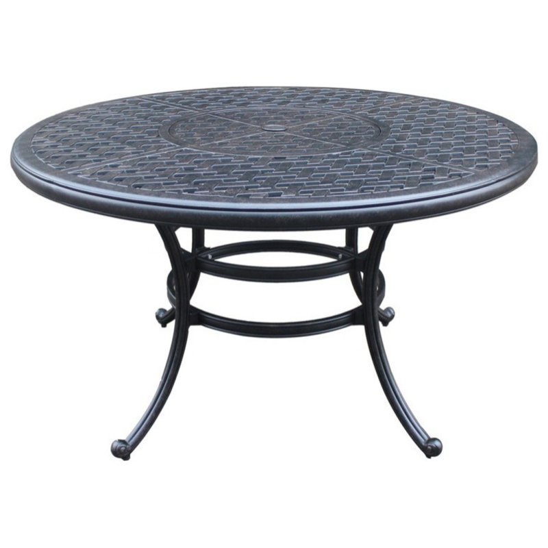 Round Dining Table, Dark Lava Bronze