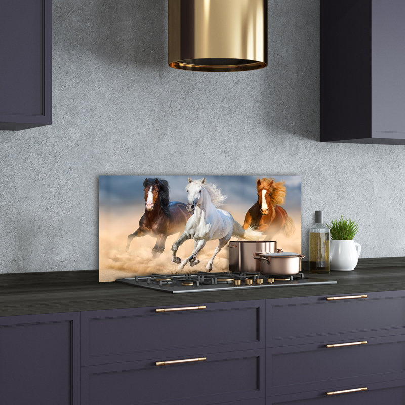 Willsbridge 50cm W x 100cm L Glass Peel and Stick Panel