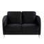 Chaise en velours noir avec collection de salon de style moderne longueur 36 po