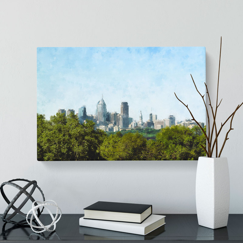 Philadelphia Skyline - Wrapped Canvas, 40cm H x 60cm W x 3cm D