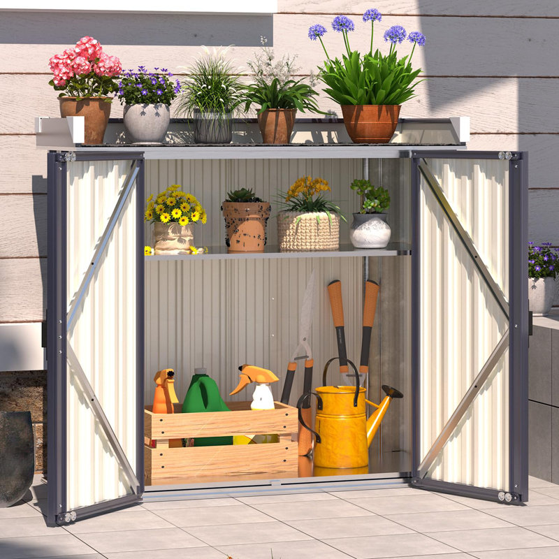 Metal Garden Storage Box Cabinet