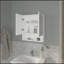 White Medicine Cabinet With Mirrored Doors And Open Storage