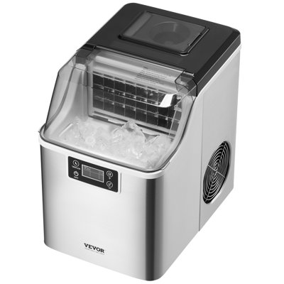 Portable Countertop Ice Maker 45Lbs/24H Self-Cleaning with Scoop Basket Home Bar