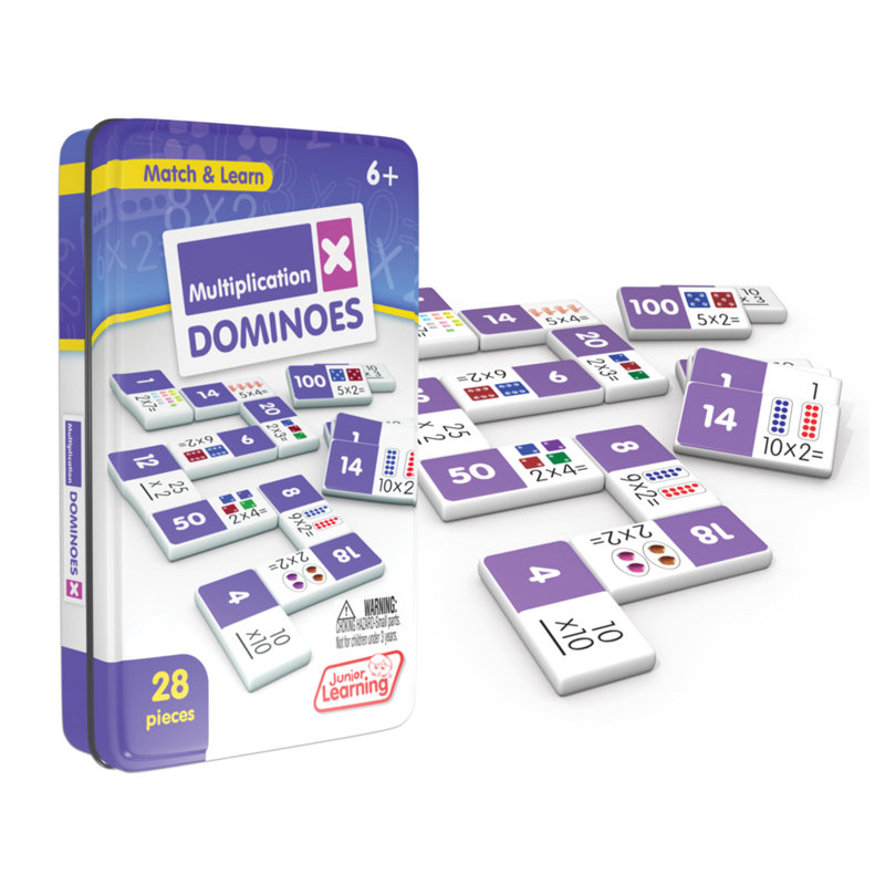 Junior Learning Multiplication Dominoes Match & Learn Educational Learning Game