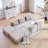 L Shaped Sectional Sofa (Camel)