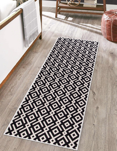 Tapis de cuisine antidérapant Dontrez, Noir
