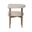Chaise avec accoudoirs en blanc