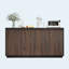 Buffet 4 portes en bois avec prise de courant et armoire à texture verticale ondulée-129098894