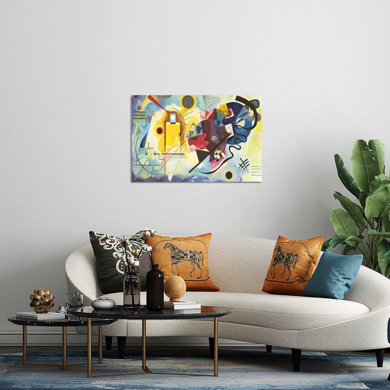 Gelb - Rot - Blau (jaune-rouge-bleu), 1925 par Wassily Kandinsky - impression sans cadre, H 16 po x l 24 po x P 0,25 po