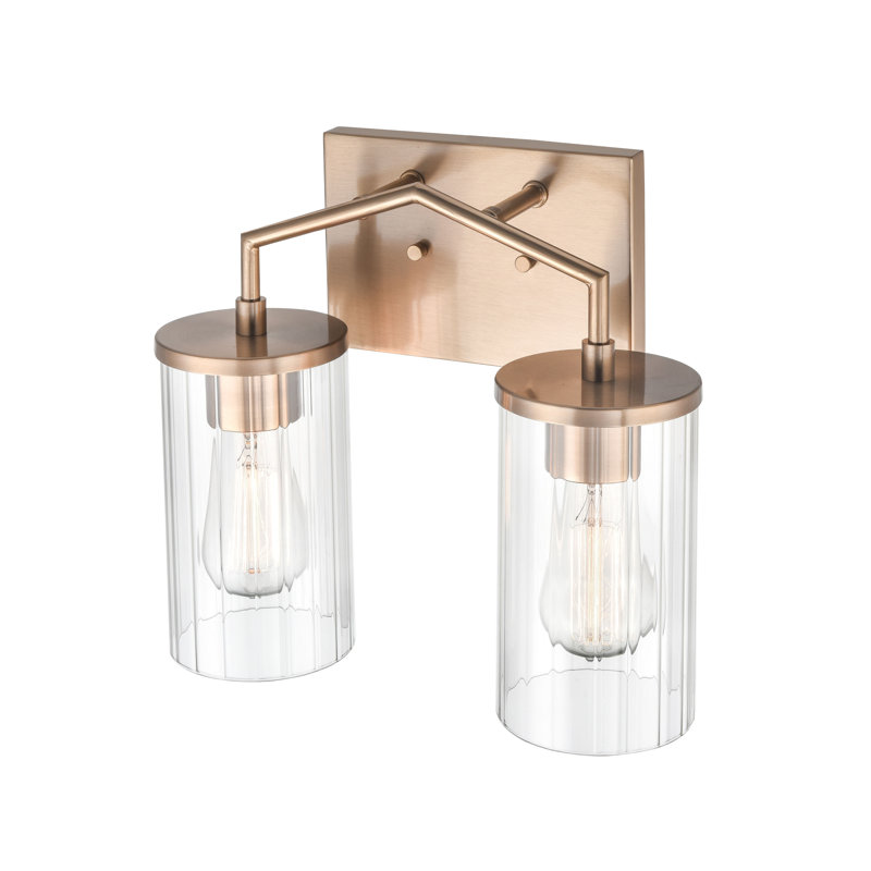 Éclairage de salle de bain à 2 lumières à intensité variable, Or, 2