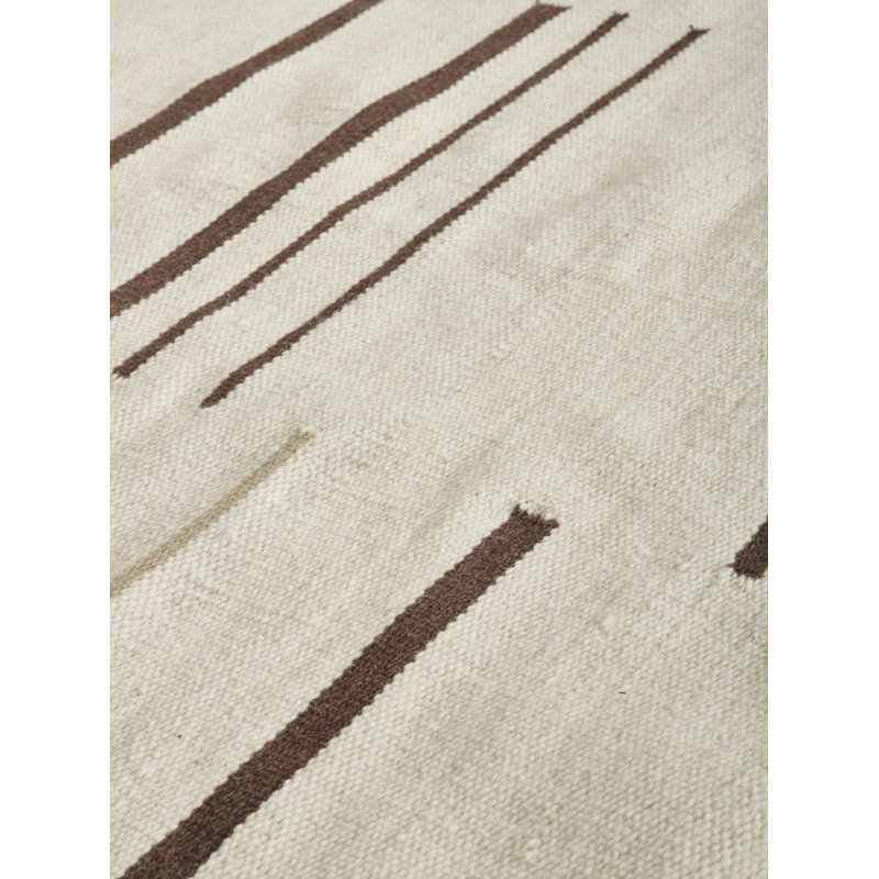 Hazara Rectangle 170 cm x 240 cm Striped Wool Hand Woven Dhurrie Area Rug