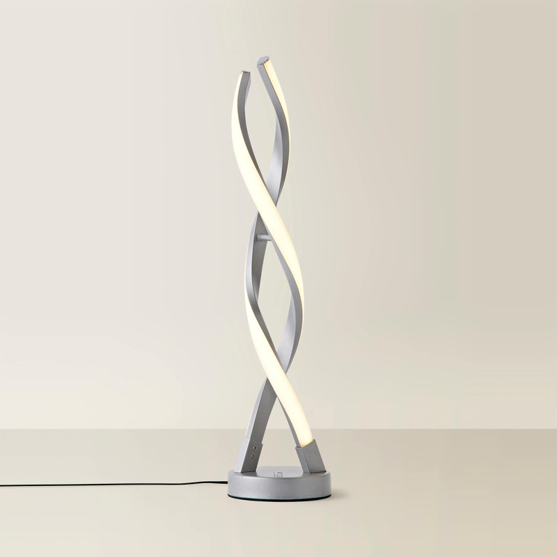 Desk Lamp, 42cm H X 12cm W X 12cm D, Matte Silver