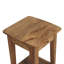 Table de bout 24 po en bois de chêne massif avec tiroir et tablette