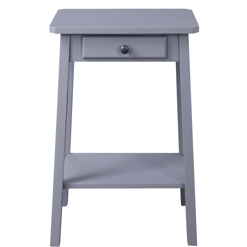 Rectangular Grey End Table For Living Room With Style 17 In. Package Width Practical Storage