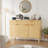 Modern Fluted Sideboard Buffet Cabinet with Adjustable Shelves