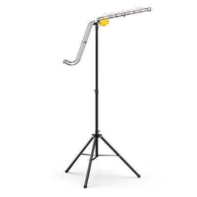 Machine de lancer de baseball électrique | Hauteur réglable (52 à 79 po) et alimentation automatique à 8 boules | Minuterie à 3 vitesses (6/8 / 10S) Machines à tanger | Entraîneur portatif pour la pratique des frappes au frappeur