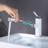 White Single Handle Bathroom Faucet With Pull-Out Sprayer-123298063-123298065