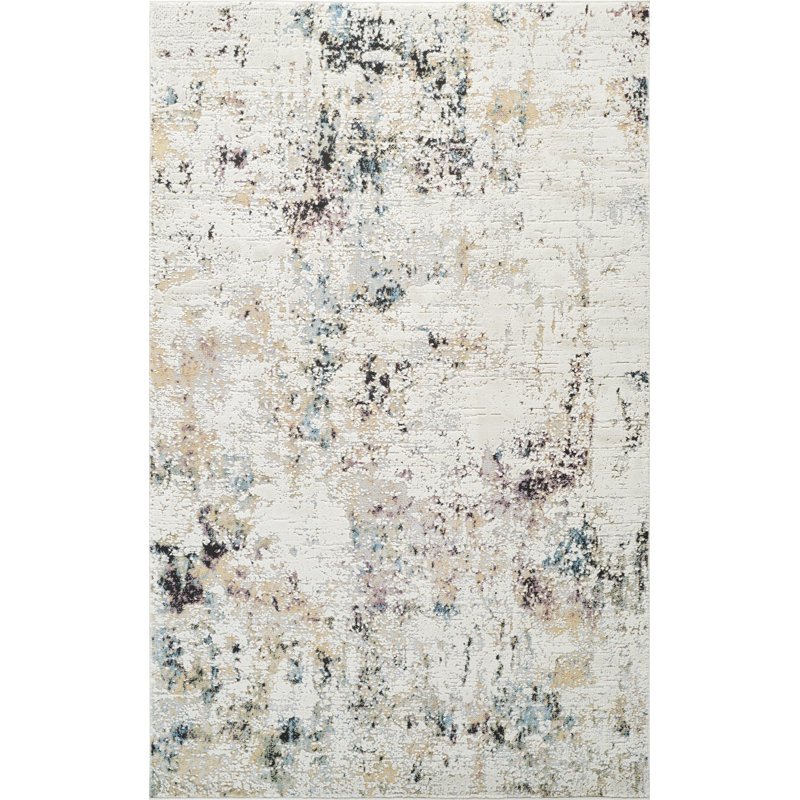 Haldane High-Low Abstract Area Rug, Rectangle 6'6" x 9'6"