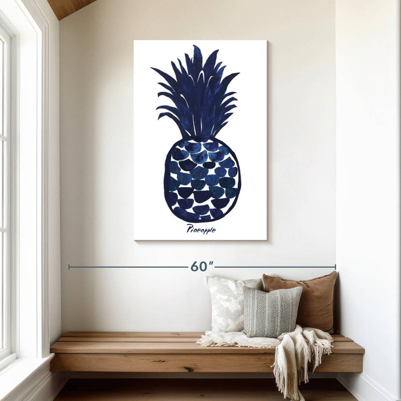 Yarlin Indigo Pineapple, 45" H x 30" W