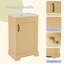 Meuble-lavabo de 20 po avec porte à fermeture douce, support de rangement, tablette réglable et lavabo en céramique