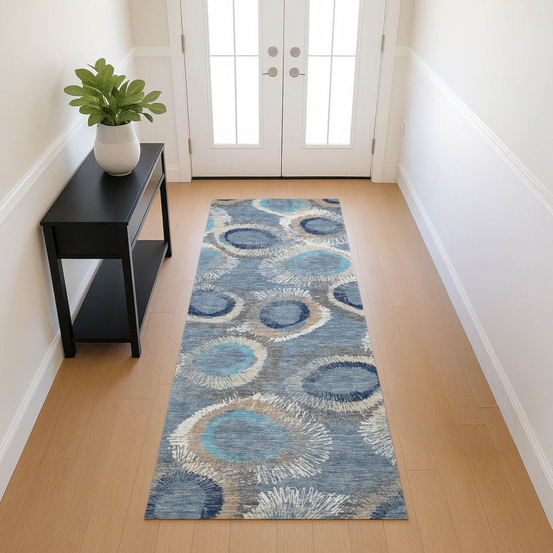 Machine Washable Indoor/Outdoor Jenning ACN2278 Geometric Rug, Runner 2'3" x 7'6"