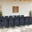 Ensemble de salle à manger de jardin avec coussins 15 pièces vidaXL Anthracite PP-2000187994-2000187997-2000187996