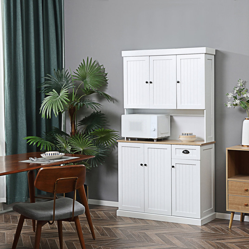 Armoire de rangement de cuisine avec comptoir pour four à micro-ondes