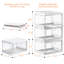 Bacs de rangement empilables transparents avec couvercles