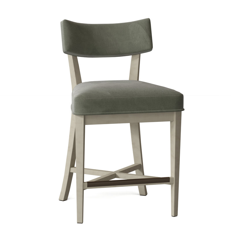 Juliet Upholstered Stool with Solid Wood Frame, Straw (3162 08), Montego Bay, Counter Stool (25.5" Seat Height)