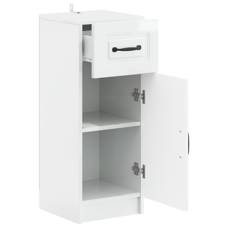 Bathroom Cabinet, High Gloss White