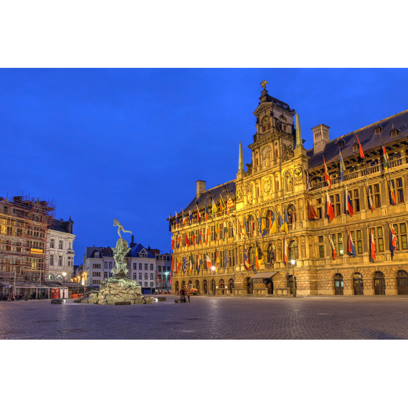 Arabelle Antwerp City Hall by Bogdan Lazar - Wrapped Canvas Print, 30cm H x 46cm W 3.8cm D
