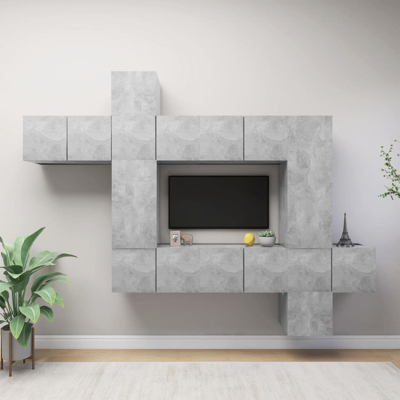 Ayeza TV Stand for TVs up to 28", Concrete Grey