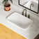Los Flexi Semi Recessed Vessel Sink, White Rectangular Ceramic Drop In Bathroom Sink with Pop-up Drain