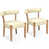 Beige Faux Leather/Wood